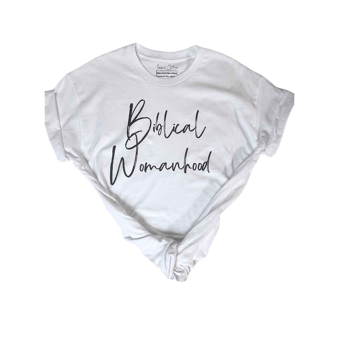 Biblical Womanhood 2.0 Comfortable T-Shirt White and Black