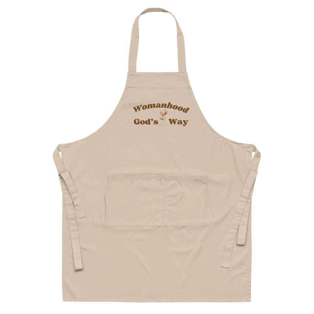 Womanhood God’s Way Khaki Chef’s Apron