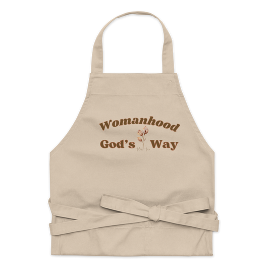 Womanhood God’s Way Khaki Chef’s Apron
