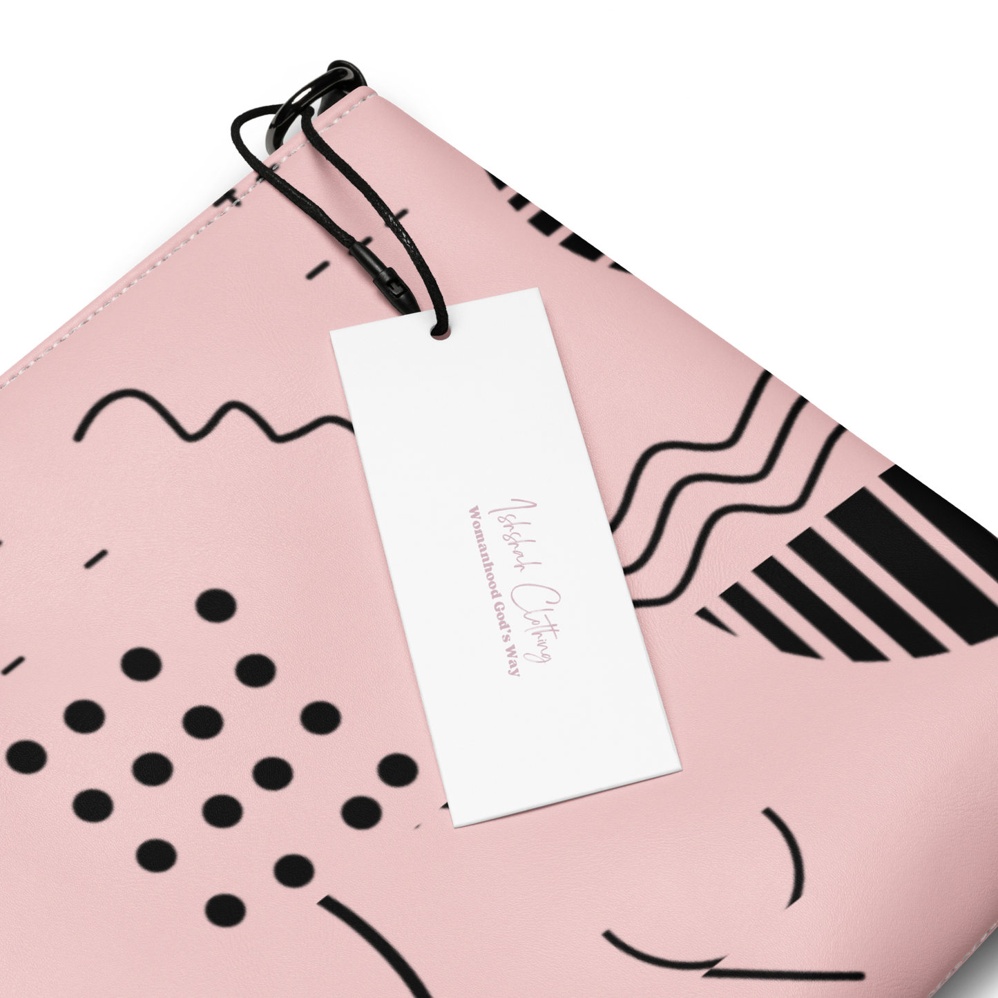 Pink and Black Womanhood God’s Way Handbag