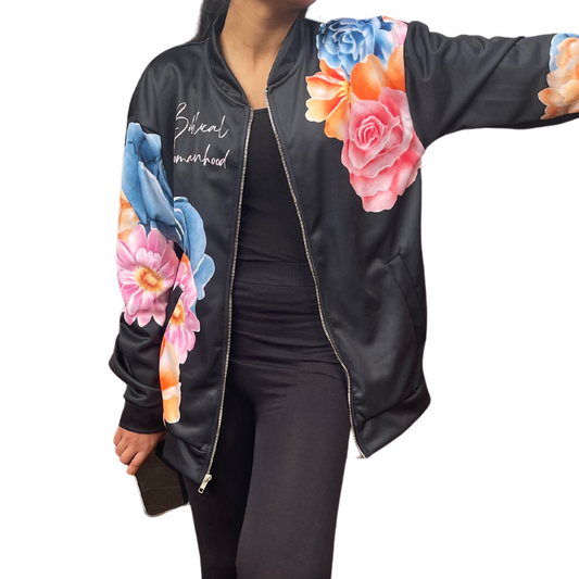 Black Biblical Womanhood Floral Jacket