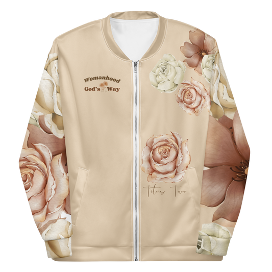 Womanhood God’s Way Floral Jacket Tan
