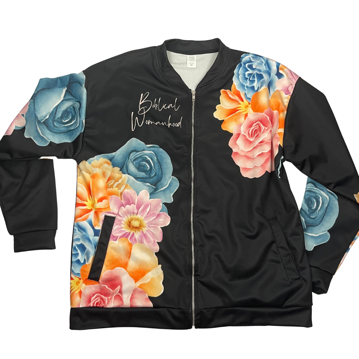 Black Hand Sewn Floral Jacket