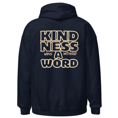 Kindness Wins Without a Word Navy Blue Hoodie