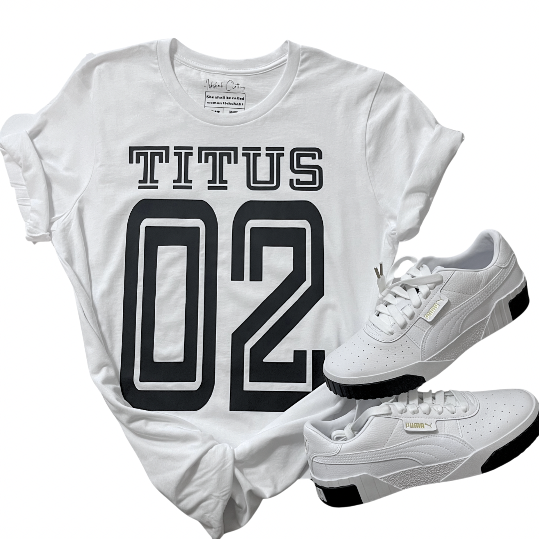 Titus 02 Class T-Shirt-White and Black