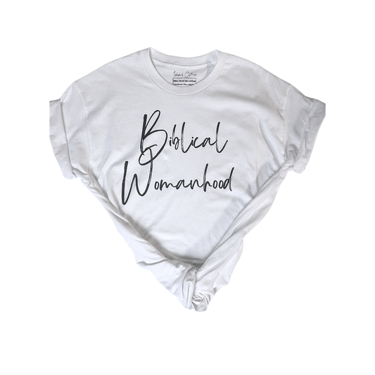 Biblical Womanhood 2.0 Comfortable T-Shirt White and Black
