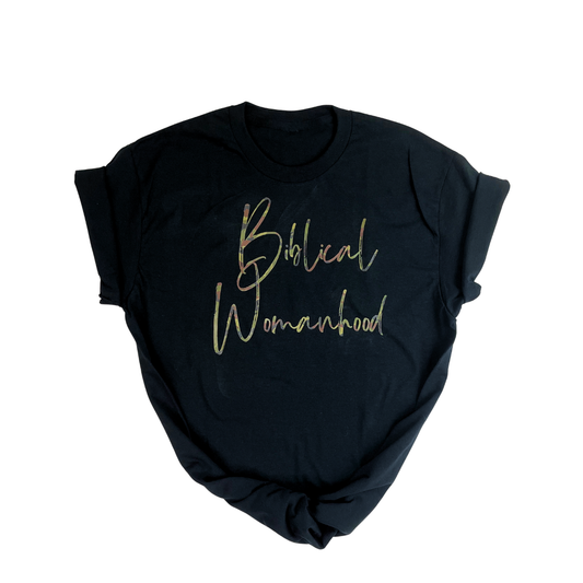 Biblical Womanhood 2.0 Camouflage (Black) T-Shirt