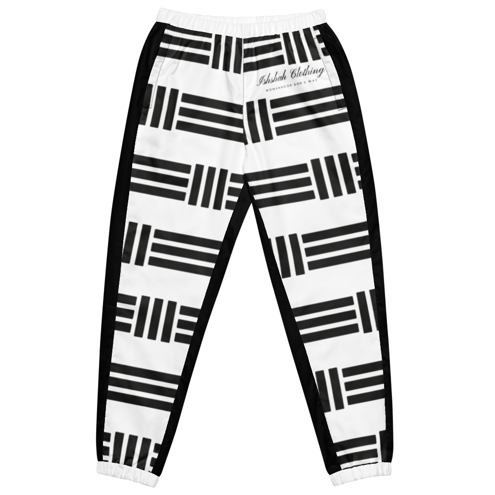 White and Black Propriety Track Pants