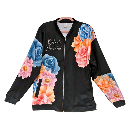Black Biblical Womanhood Floral Jacket