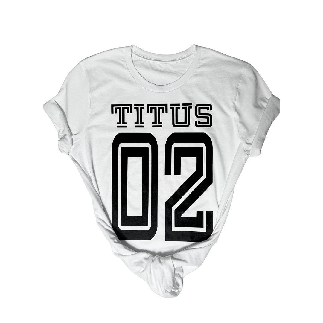 Titus 02 Class T-Shirt-White and Black
