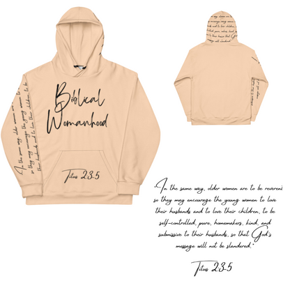 Biblical Womanhood 2.0 Peach and Black Hoodie